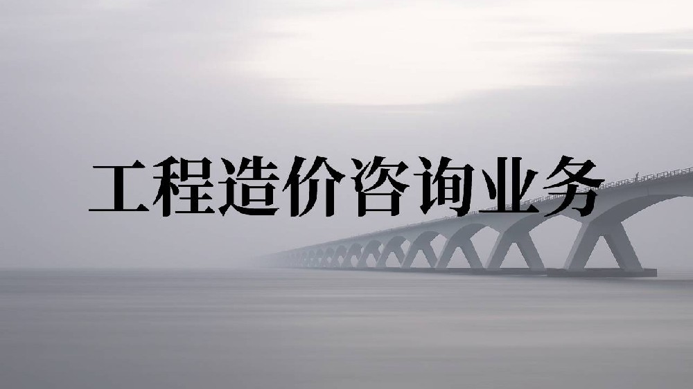 工程造价咨询业务